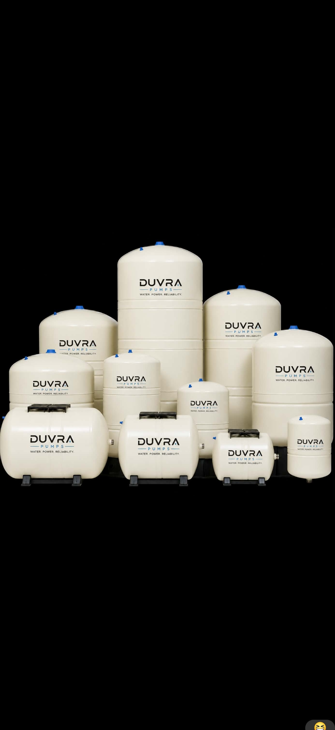Range of Duvra vertical and horizontal pressure vessels